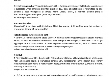 Kultúrkalandtúra útvonala 1. oldal